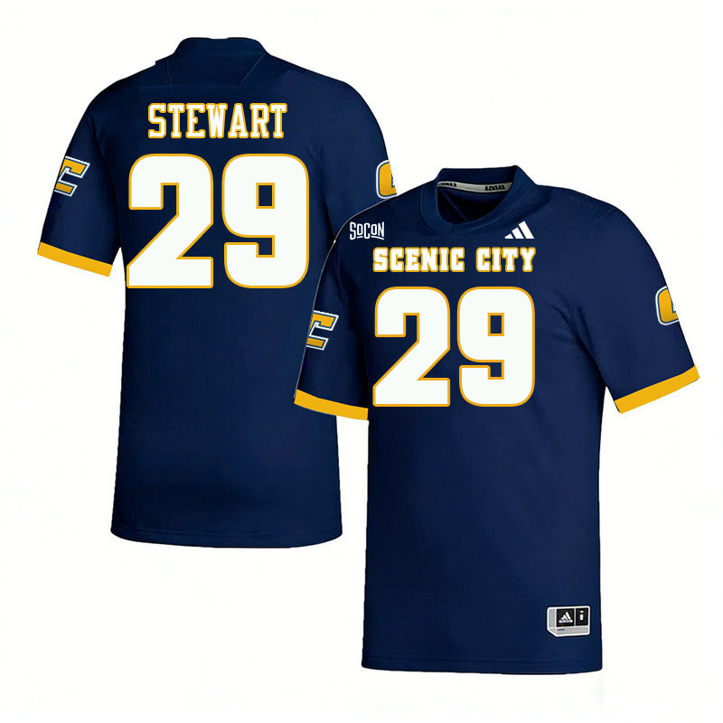 Chattanooga Mocs #29 Camren Stewart College Football Jerseys,Uniforms Stitched-Navy
